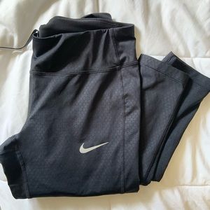 black nike power dri-fit running leggings